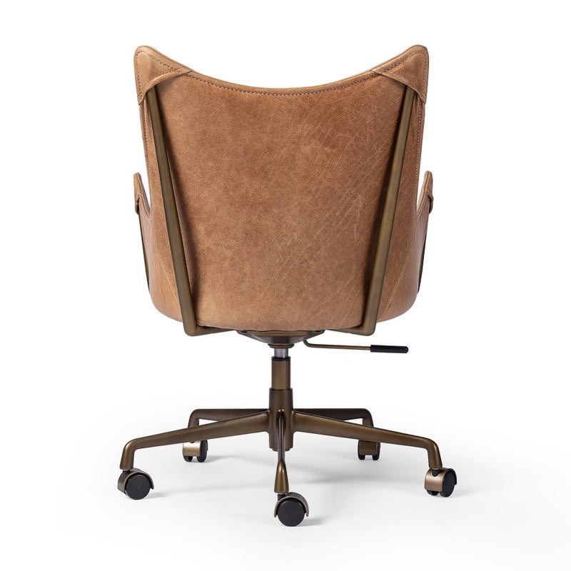 Four Hands Truman Desk Chair Conroe Drift Back View