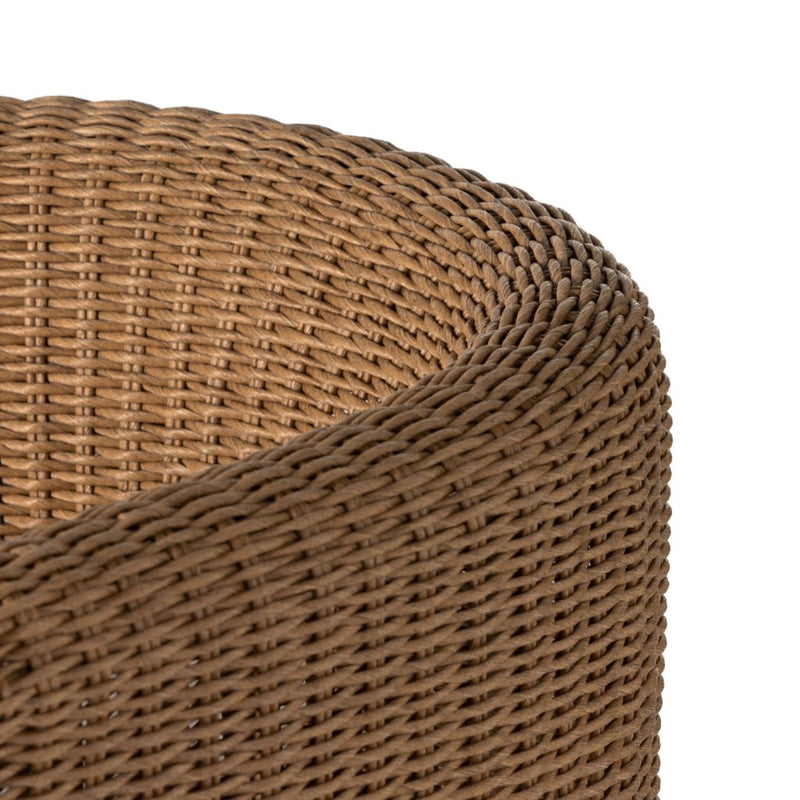 Tucson Outdoor Dining Chair Vintage Natural Woven Curved Backrest Four Hands