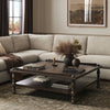 Four Hands Umair Coffee Table Espresso Oak Veneer Staged View Living Room