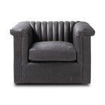 Four Hands Watson Swivel Chair Palermo Black Front Facing View