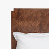 Co.House Designs Wesley Burl Bed Dark Brown Headboard Detail