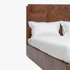 Wesley Burl Bed Dark Brown Side Rail Co.House Designs