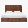 Wesley Burl Bed Dark Brown Front Facing View Co.House Designs