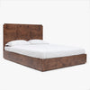 Wesley Burl Bed Dark Brown Angled View Co.House Designs