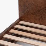 Wesley Burl Bed Dark Brown Slats CH-1002591-IN02-FN-BD-BD-DB-KG