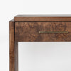 Wesley Burl Console Dark Brown Brass Pulls Co.House Designs