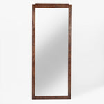 Wesley Burl Floor Mirror Dark Brown Front Facing View CH-1002530-IN02-DC-MR-FM-DB-FL