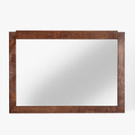 Wesley Burl Wall Mirror Dark Brown Front Facing View CH-1002529-IN02-DC-MR-WM-DB-WL