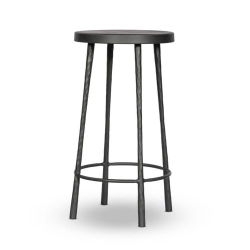 Westwood Counter Stool Hammered Gunmetal Angled View 106393-009