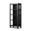 Wimberley Bookcase Worn Black Parawood Angled View 239768-002