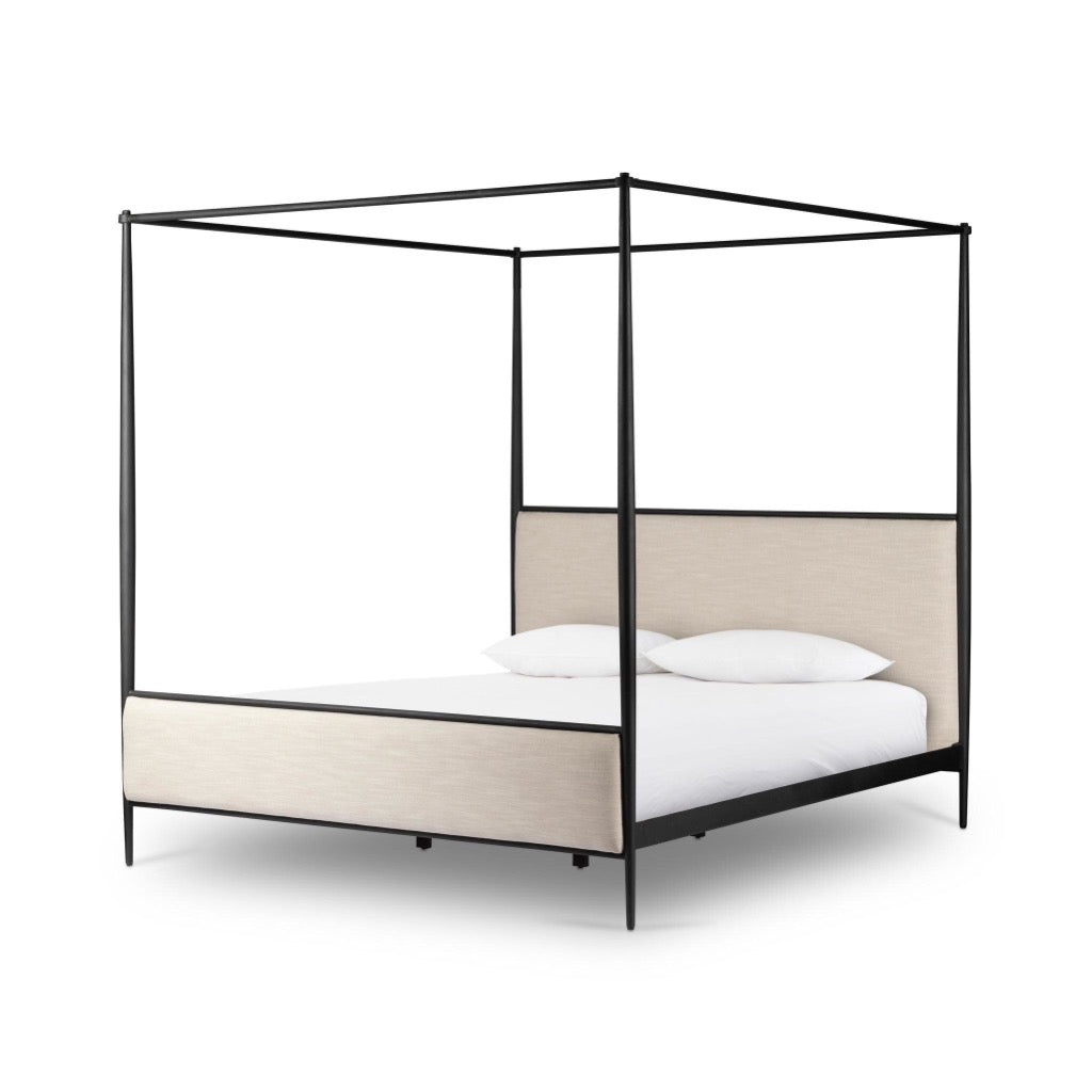 Four Hands Xander Canopy Bed - Savoy Parchment – Artesanos Design ...