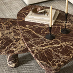 Zion Coffee Table Set Merlot Marble Staged Top View 238223-001