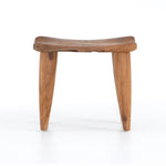 Zuri Outdoor Stool Aged Natural Teak Front Facing View Four Hands