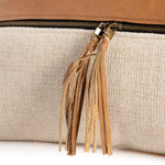 Leather & Linen Pillow Butterscotch Four Hands